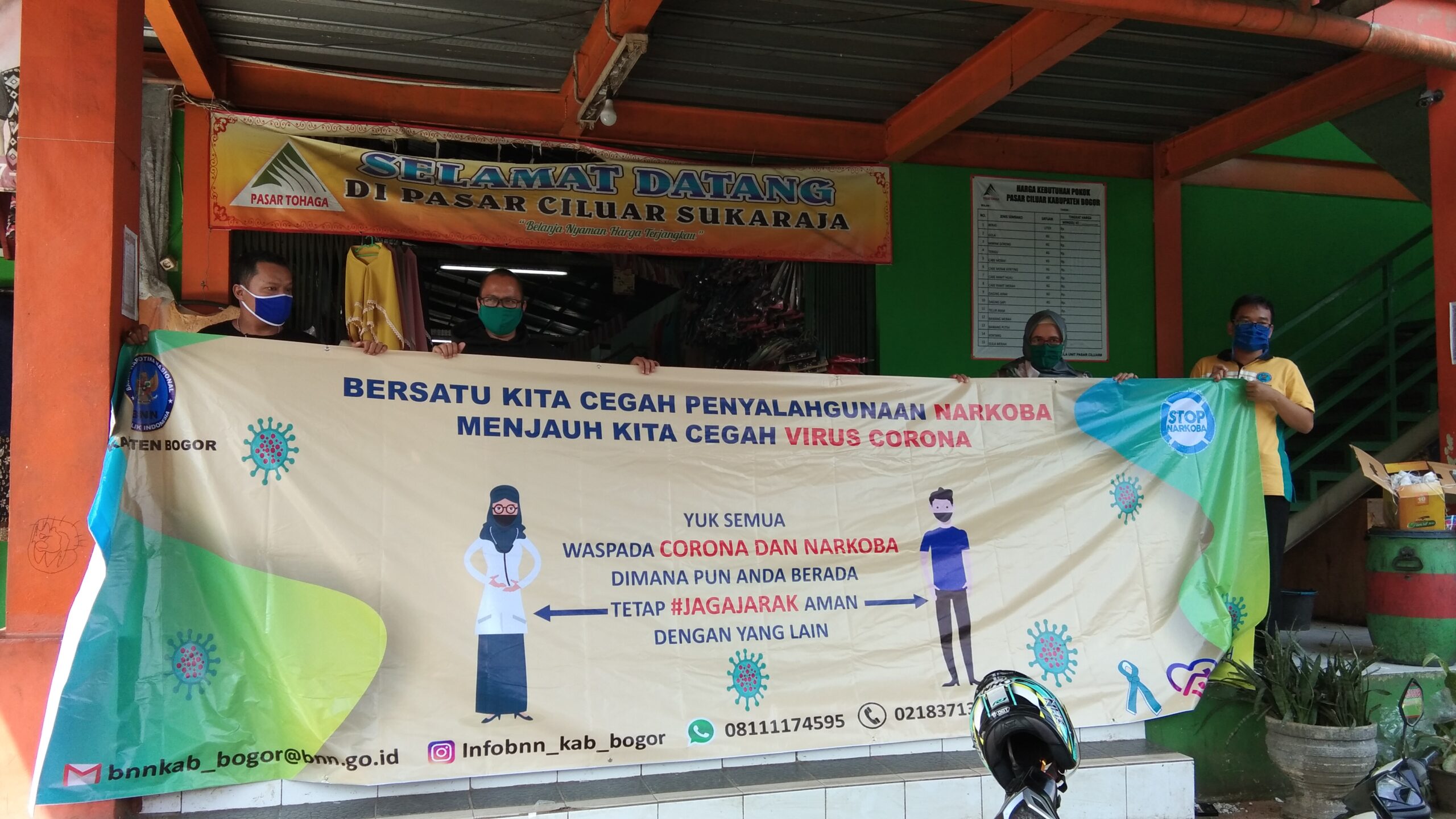 BNN Kabupaten Bogor Pasang Media Informasi di Pusat Keramaian