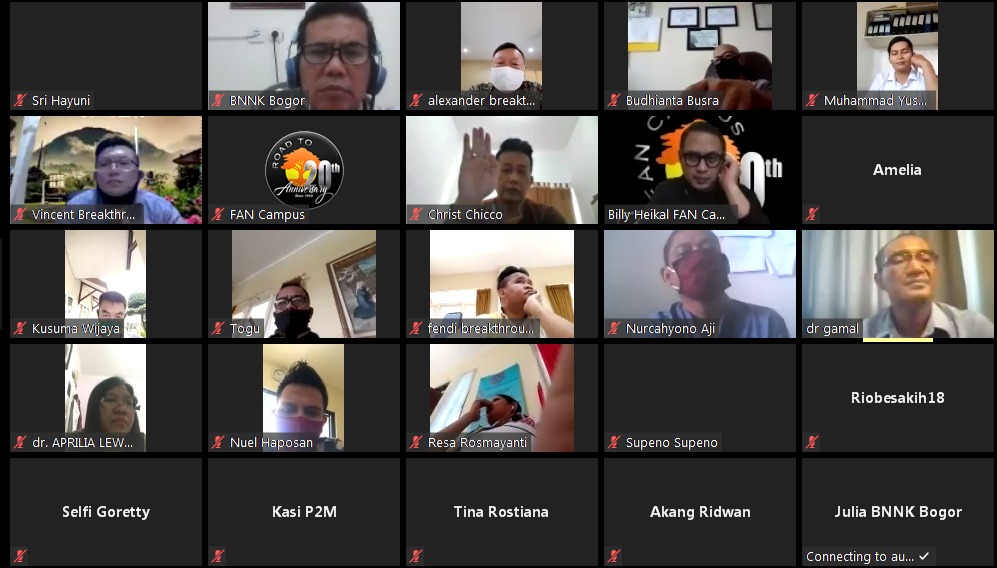 Bahas Pencegahan Pandemi Covid 19; BNN Kabupaten Bogor Lakukan Dialog Interaktif bersama Komponen Masyarakat