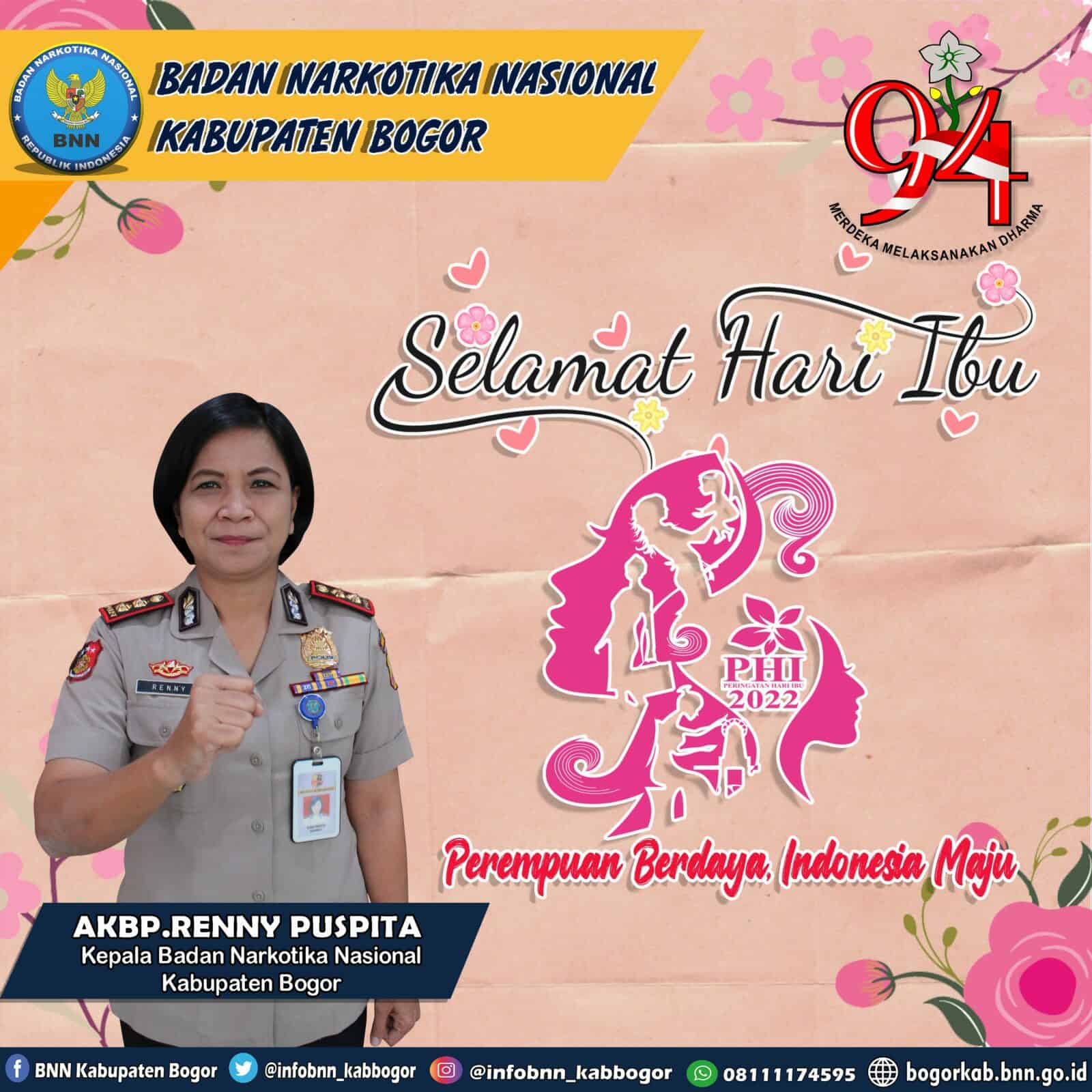 BNNK Bogor Mengucapkan Selamat Hari Ibu