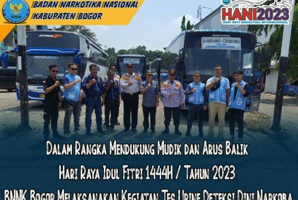 Dalam Rangka Mendukung Mudik dan Arus Balik Hari Raya Idul Fitri 1444H / Tahun 2023 BNNK Bogor Melaksanakan Kegiatan Tes Urine Deteksi Dini Narkoba