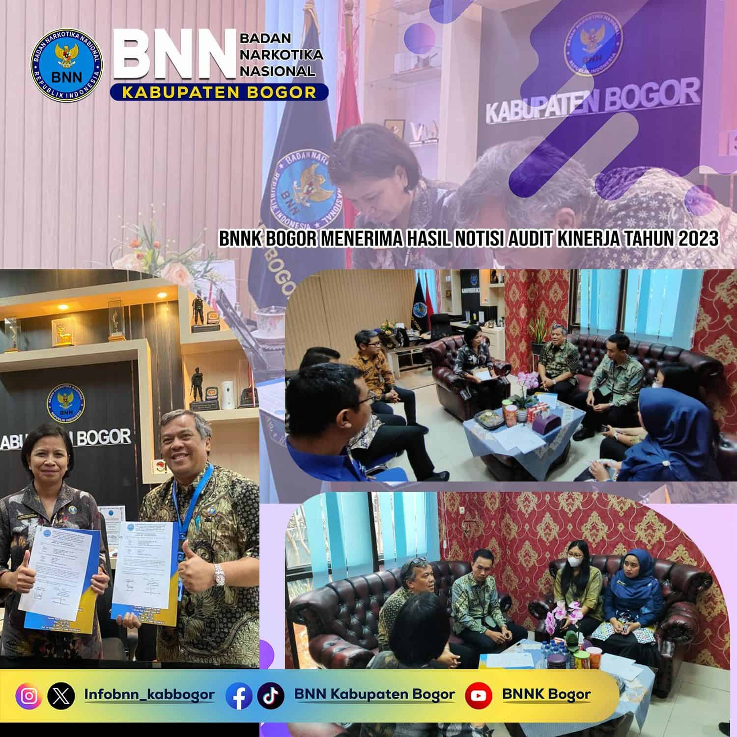 BNNK Bogor Menerima Hasil Notisi Audit Kinerja Tahun 2023: Langkah Penting Menuju Peningkatan Kinerja