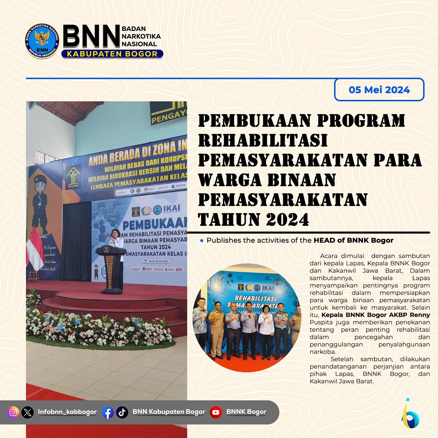 Pembukaan Program Rehabilitasi Pemasyarakatan Para Warga Binaan Pemasyarakatan Tahun 2024