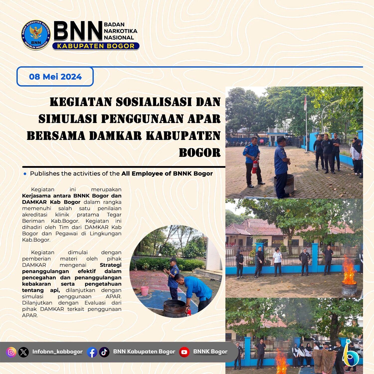 Sosialisasi Simulasi Penggunaan APAR Bersama DAMKAR Kabupaten Bogor